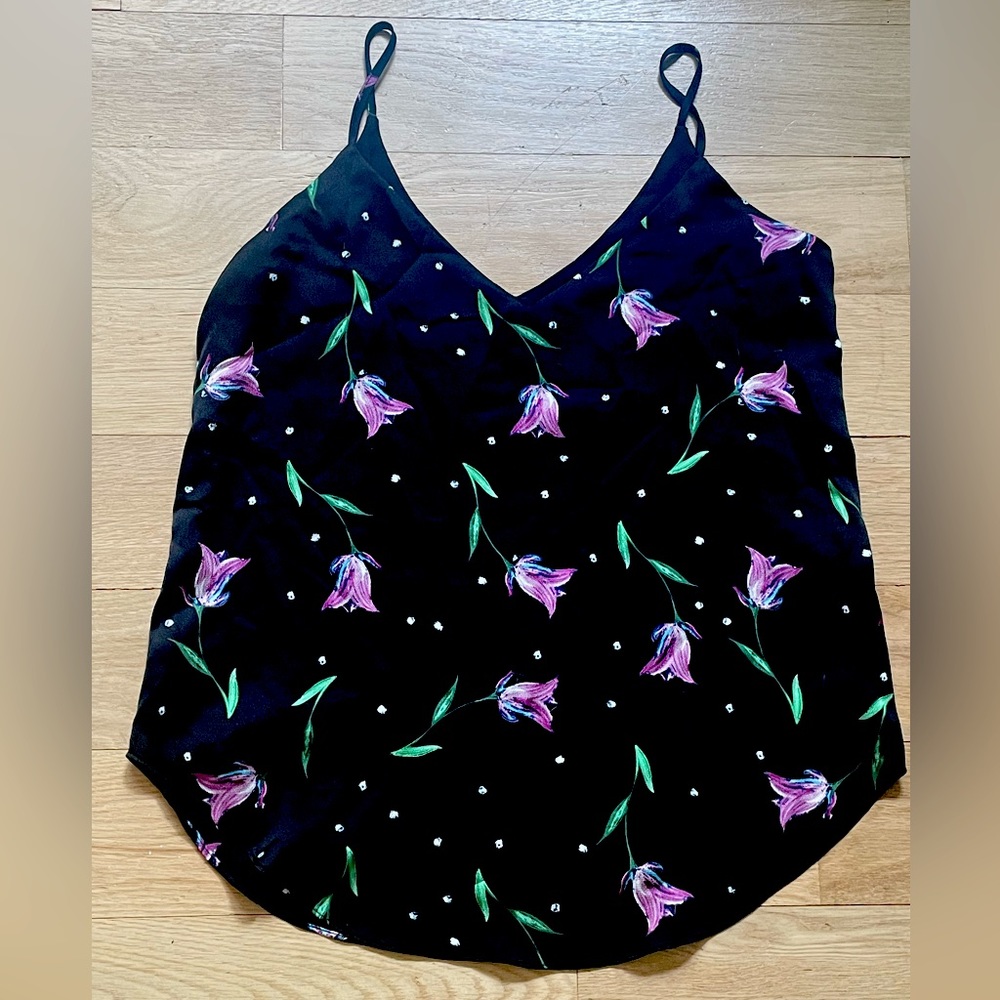 Tahari Floral Silky Tank Top
